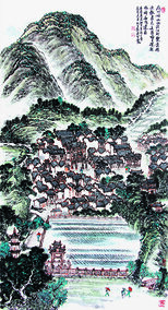 萧辅文作品6《旌德江村》