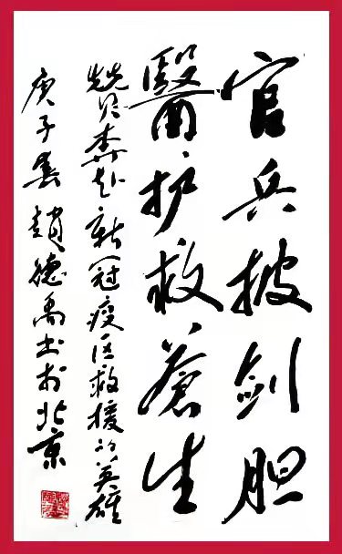 赵德禹作品13《赞奔赴新冠疫区救援的英雄》