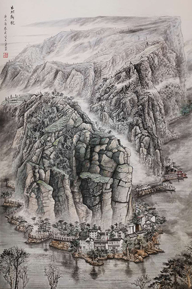 肖天宝作品12《乡村新貌》