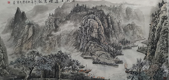 肖天宝作品18《潇湘江边云烟起》