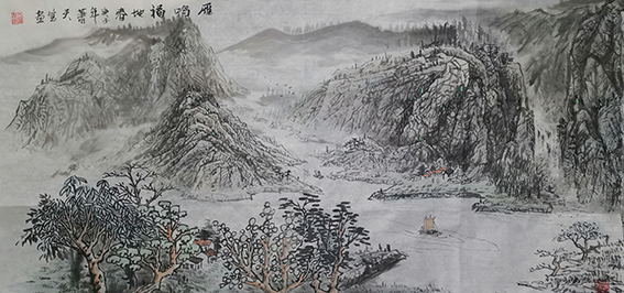 肖天宝作品20《雁鸣福地春》