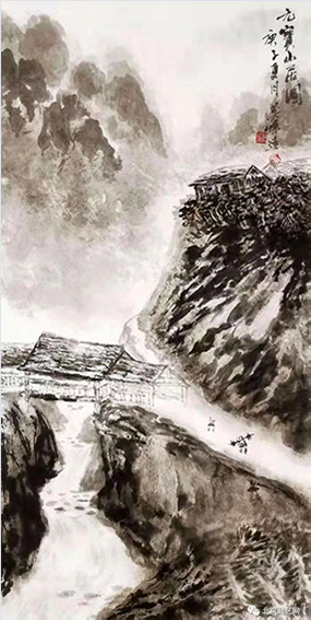 莫怀远作品《元宝山居图》