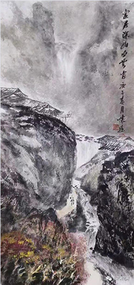 莫怀远作品《家居深山白云间》