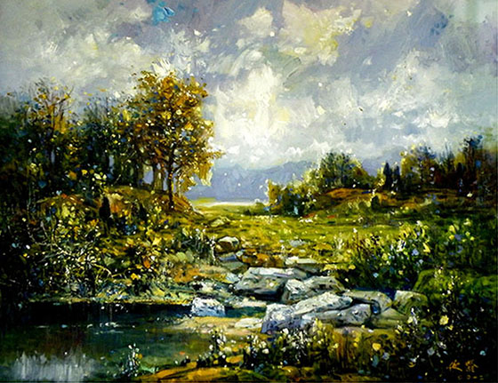 苏延龄作品《源》规格：80x100cm