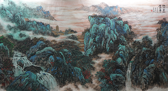 王有民作品《绿水青山秀中华》