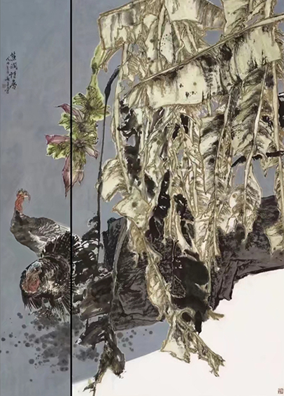 谢千里作品《蕉润诗梦》