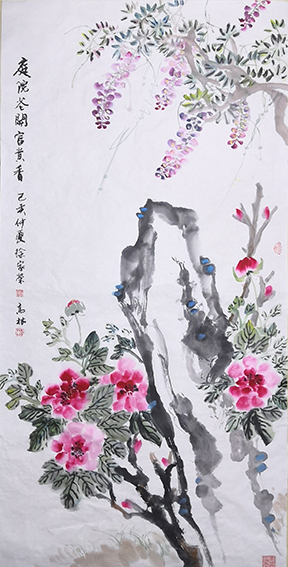 徐家荣作品13《庭院花开富贵香》