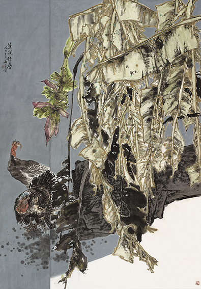 谢千里作品《蕉润诗梦》规格：236cmx165cm-创作年代：2019年