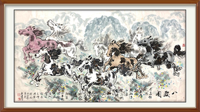 吴建堂作品《八骏图》