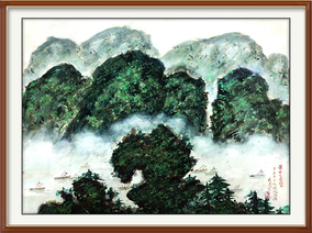 吴建堂先生独创（发明）的捻条油画