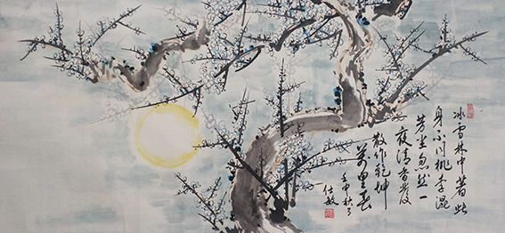 蓝仕敏作品3《墨梅》
