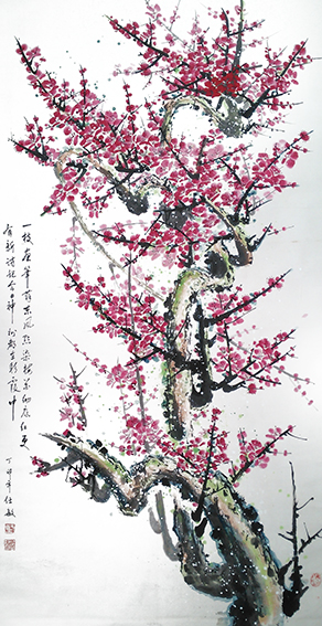 蓝仕敏作品8《红梅》