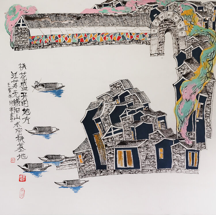 章志华作品16《桃花盛开的地方》