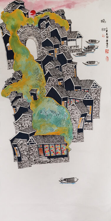 章志华作品6《晚归》
