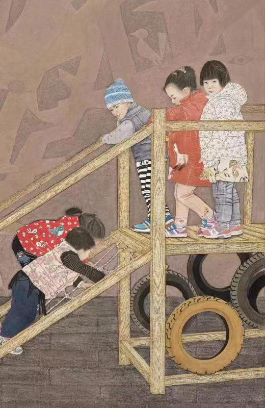 《快乐童年》200cm×150cm