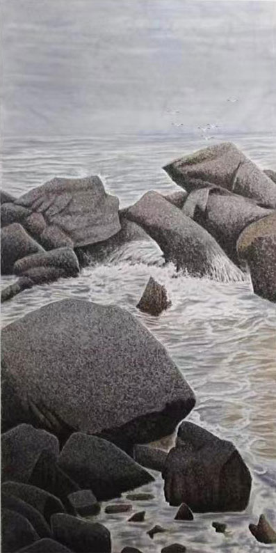 《海之歌》136cm×68cm