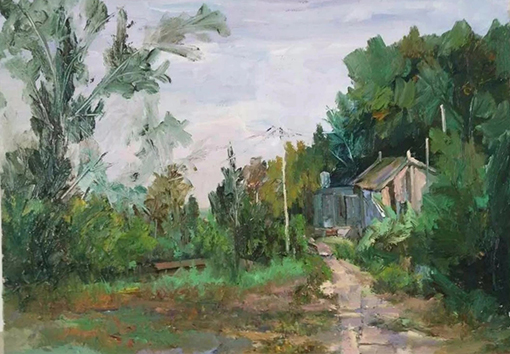 党石头作品11《鲸鱼沟》60X80cm.jpg