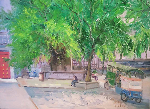 党石头作品12《碑林印象之一》60X80cm.jpg