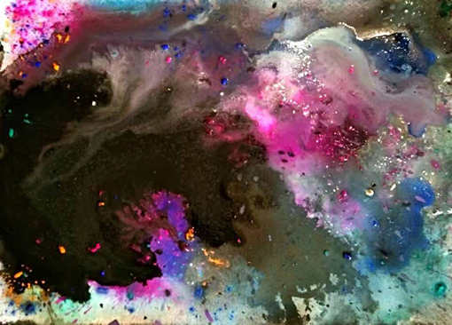 俞果心象主义水彩作品《因为太近》.jpg