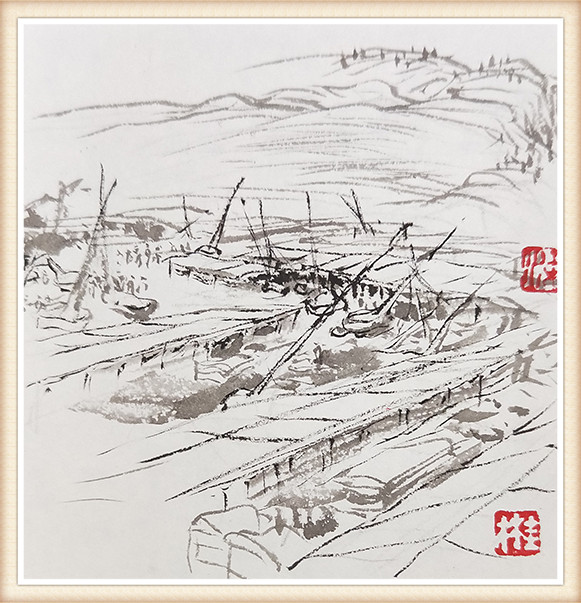 梁桂才 《火神山工地》之二.jpg