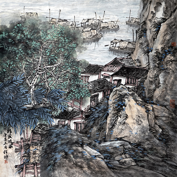 程晔作品12《昨夜晴雨》68x68cm 2020年.JPG