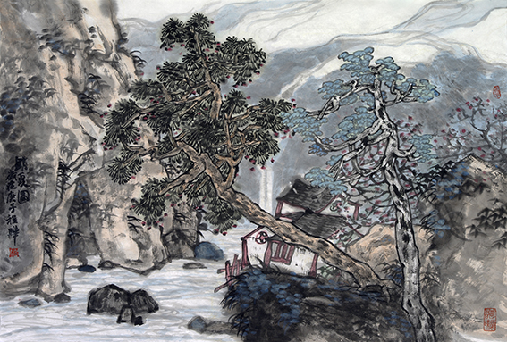 程晔作品16《销夏图》68x45cm 2020年.JPG