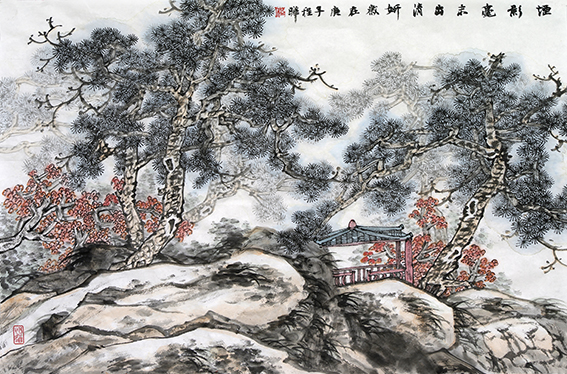 程晔作品17《烟影毫末出清研》68x45cm 2020年.JPG