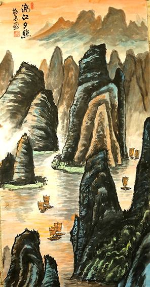 符勤兵作品 《漓江夕照》.jpg