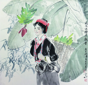 徐震时作品2《藏南边陲果飘香》2000年  69cm×69cm.jpg