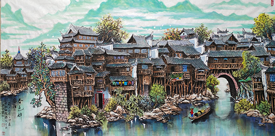 陈永健作品5《春色醉沱江》.jpg