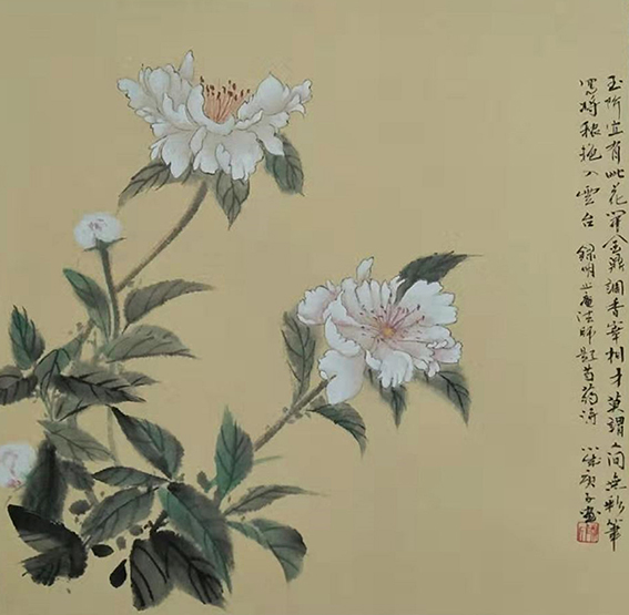 胡小成作品6《芍药诗意》规格：50cmx50cm.jpg