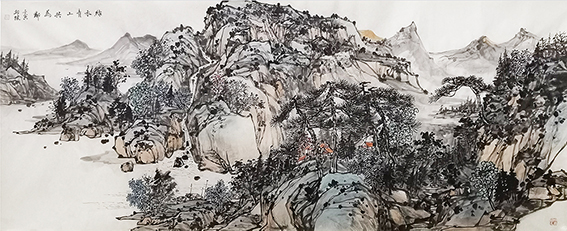 邱枫  《青山绿水共为邻》.jpg
