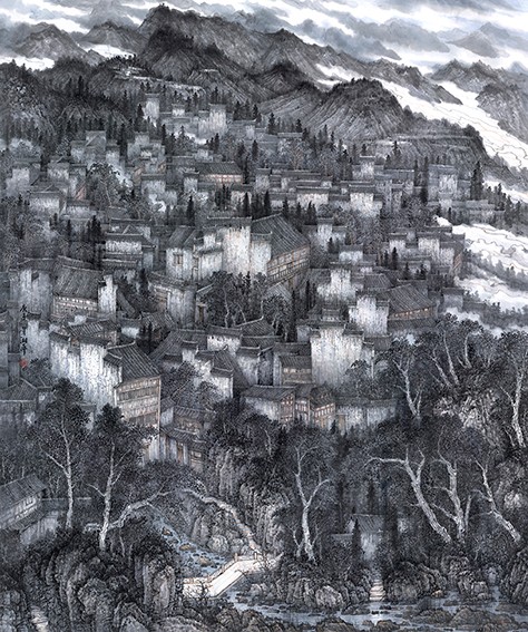 邹湘平  中国画 《江南雨后清》   2021 240cm200cm.jpg