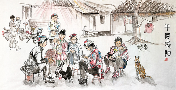 司徒惠霞《午后暖阳》规格：138X69cm  2020年.jpg