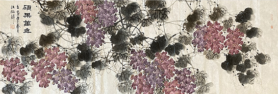 汪铭录作品 《硕果万年》2022年 180x97cm.jpg