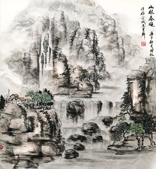 张红   山林春晓.jpg