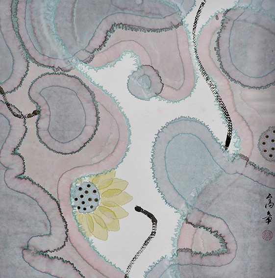 林富章 水墨作品《莲梦》 2021年 68x68cm.jpg