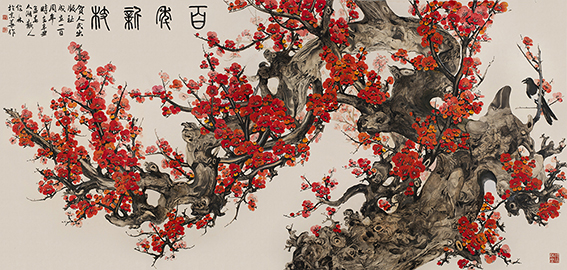 杨继林 《百年新枝》规格：112cmx272cm 创作年代：2021年.jpg