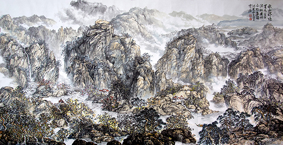 都国桢 《家山胜境》规格：240cmx120cm 创作年代：2021年.jpg