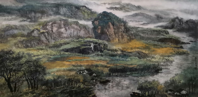 盛絜作品《春韵序曲》规格：135cmx63cm.jpg