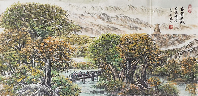 杨平作品7《古道丝路 大漠驼铃》.jpg
