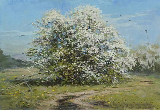王子彬作品《春辉绮景》  规格：180×380cm  2024年.jpg