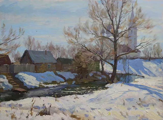 王子彬作品《雪域晨曦》  规格：190×340cm  2024年.jpg