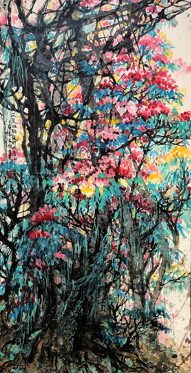 林栩作品《又见杜鹃花开峨眉山》.jpg