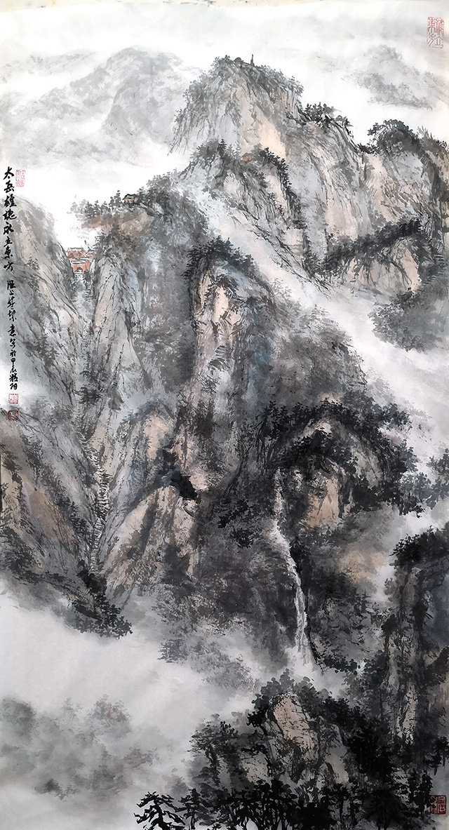 盛絜《雄立东方》   规格：50×100cm.jpg