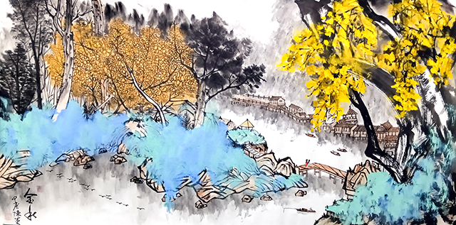 陈策作品《金秋》  规格：138×69cm  甲辰.jpg