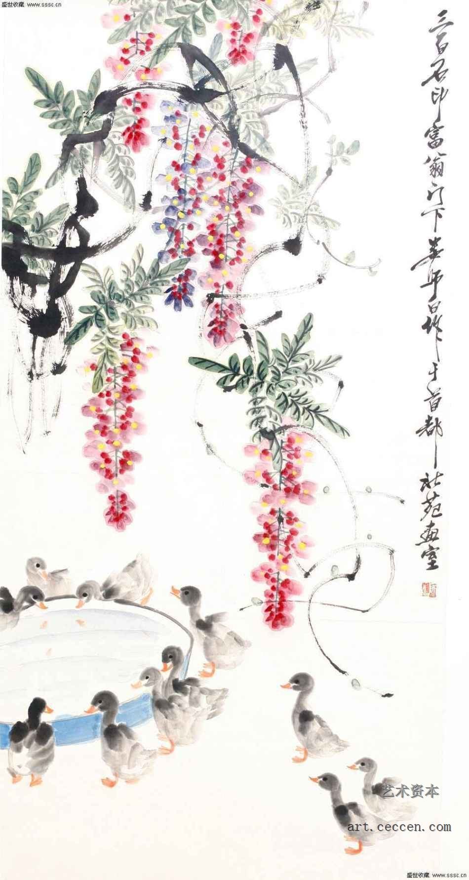 娄师白作品赏析-《花鸟》