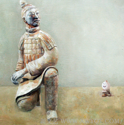 《佣.对话》80cmX80cm2006年