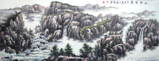 《山野清泉》规格：70×180cm