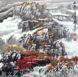 《秋染》规格：68×68cm
